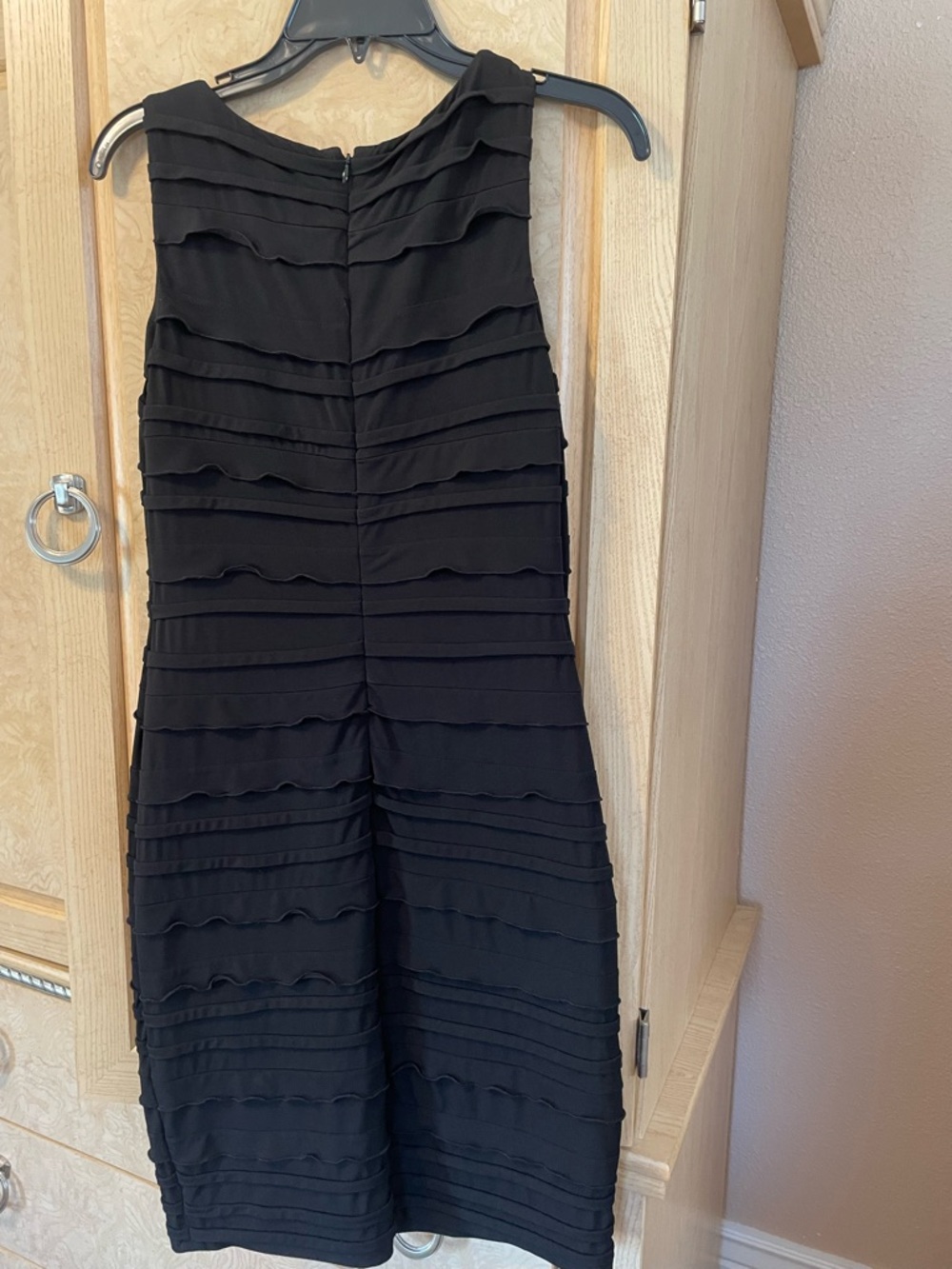 Calvin Klein Black Ruffled Layered Midi Dress - Picture 5 of 5